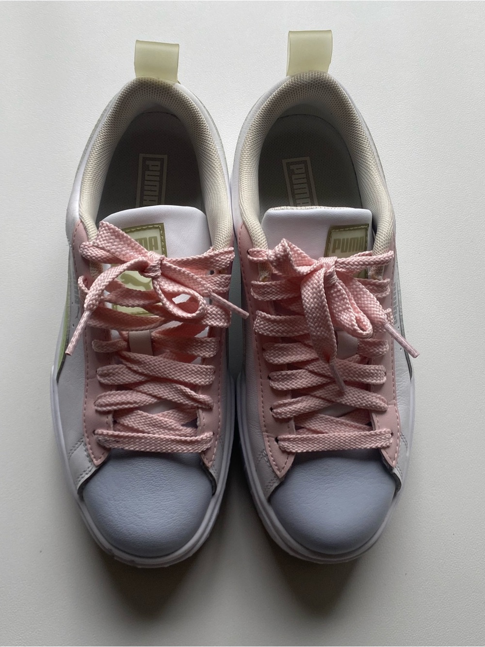 Puma Pink, White & Pale Yellow Women's Sneakers